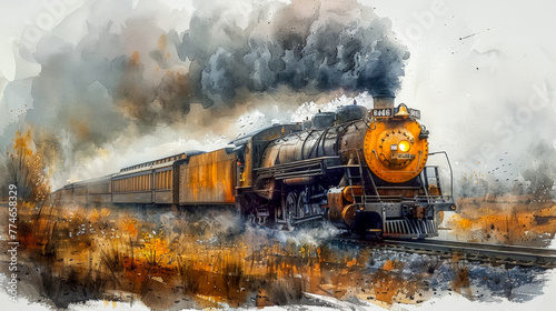 A beautiful shot of a steam locomotive