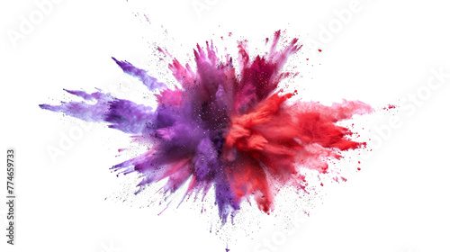 A succinct depiction of a red and purple paint color powder 