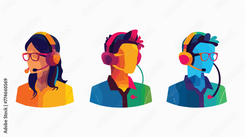 Vector colorful illustration icon for customer service