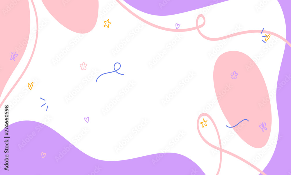 Hand drawn flat design abstract doodle background Hand drawn flat design abstract doodle background