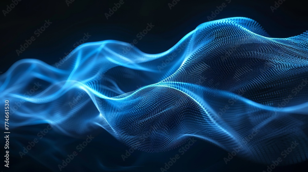 Fototapeta premium An abstract representation of wireless communication as a dance of waves