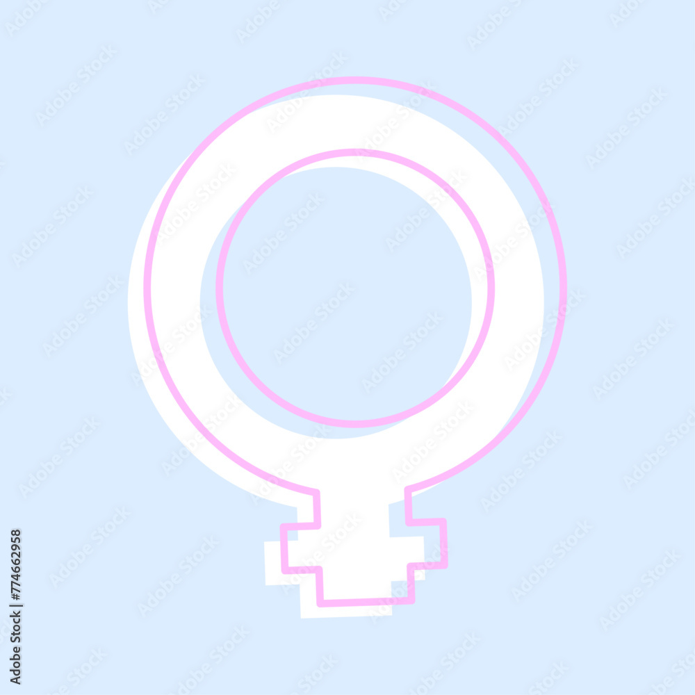 Female symbol on a transparent background Female symbol on a transparent background
