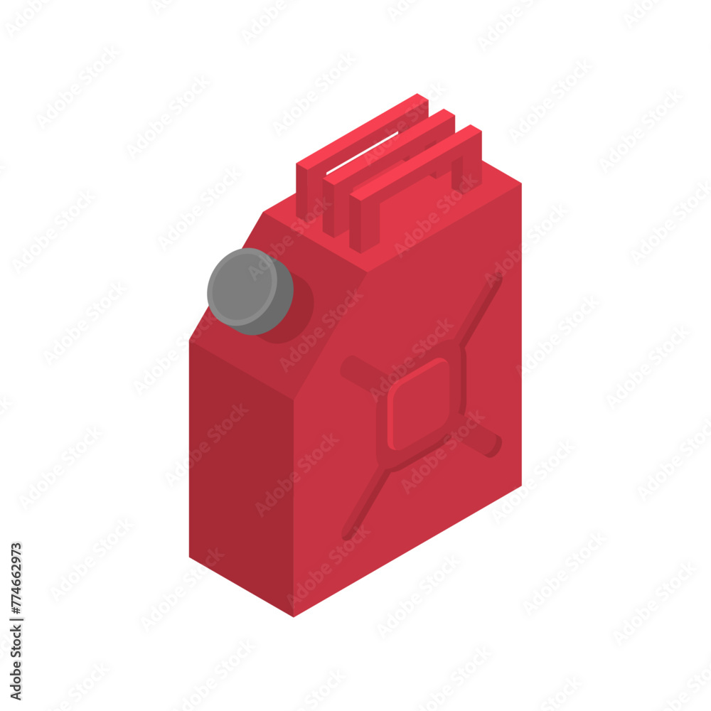 Obraz premium Gasoline canister icon isometric of gasoline canister vector icon for web design