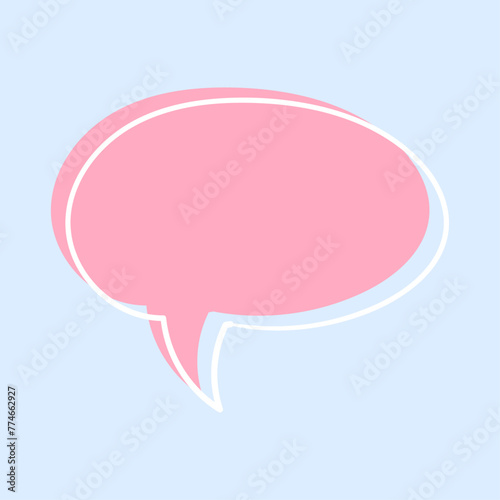 colorful speech bubble illustration on white background