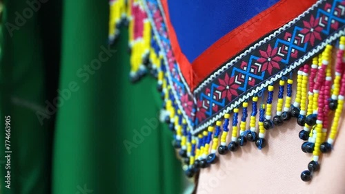 national patterns and outfits of the peoples of the north of the Evenks photo