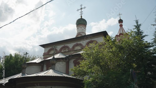 An ancient Orthodox church in the center of Moscow. Church of the Three Saints in Kulishki photo