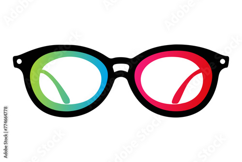 silhouette color image, Eyebuydirect glasses, white background