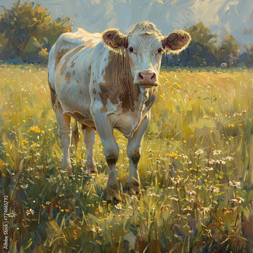 cow in the meadow