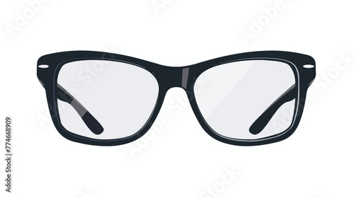 Black glasses isolated on white background. Vector il