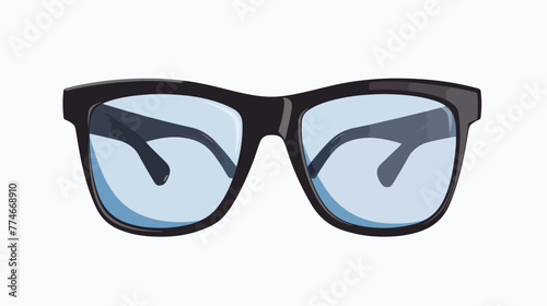 Black glasses isolated on white background. Vector il