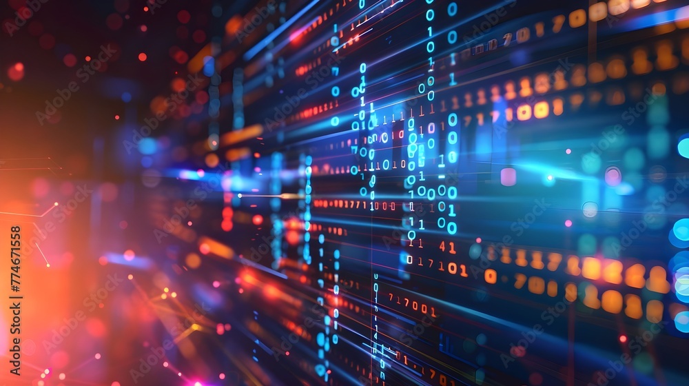 An abstract image representing the concept of digital transformation in the economy, with binary code and futuristic elements symbolizing technological progress. An abstract image representing the concept of digital transformation in the economy, with binary code and futuristic elements symbolizing technological progress.