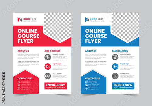 New Online Course Flyer Template | A4 | Print Ready
