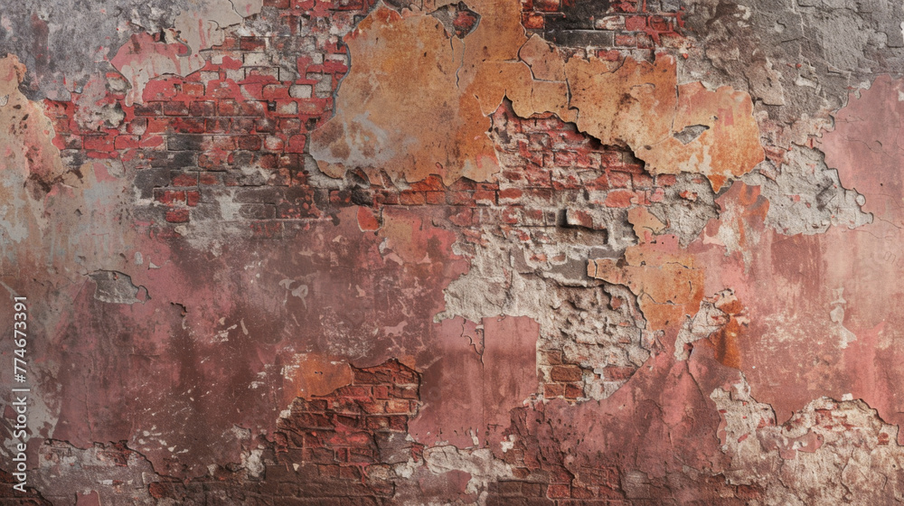 A weathered red brick wall displays a textured pattern and vintage appeal. A weathered red brick wall displays a textured pattern and vintage appeal.