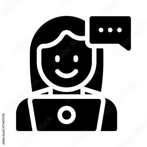 blogger glyph icon
