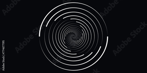 Spiral sound wave rhythm line dynamic abstract vector background
