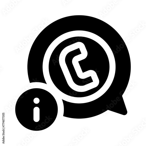hotline glyph icon