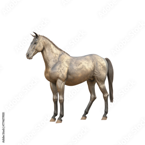 A horse standing in transparent bgness
