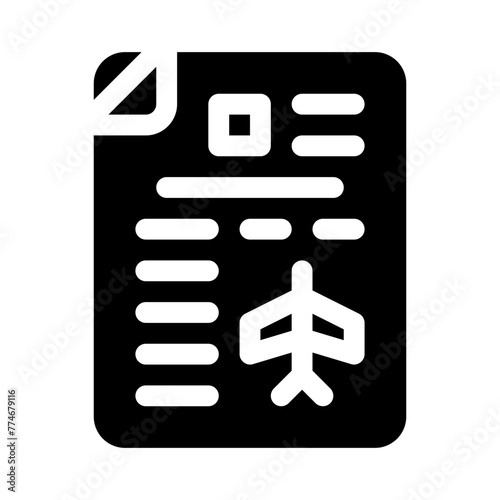 itinerary glyph icon