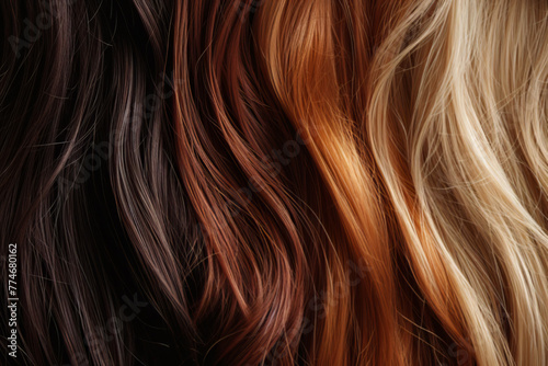 Rich and Diverse Hair Colors in Various Shades and Curls