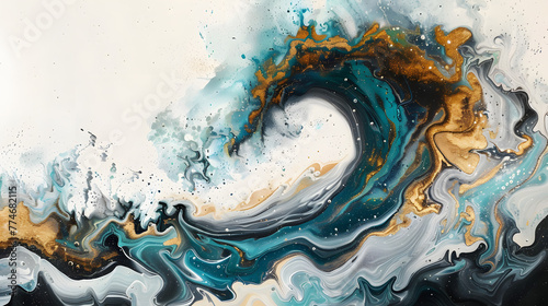 A detailed closeup of an ocean wave