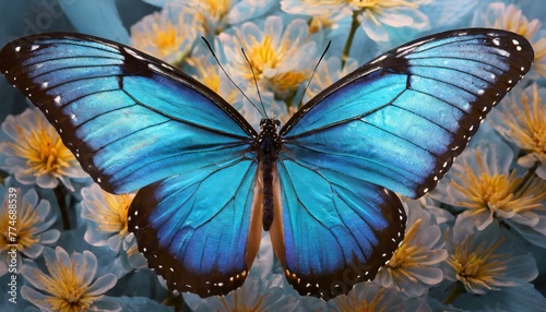 Azure Dreams  Capturing the Brilliance of Blume Butterfly Wings