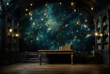 stylist and royal Astronomy concept backdrop, space for text, photographic