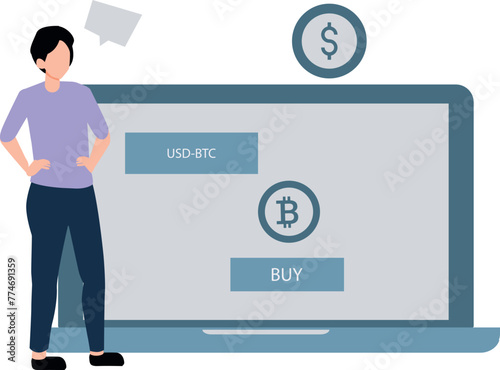 The guy is buying bitcoins.