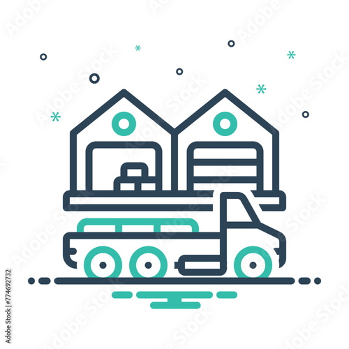 Mix icon for logistics