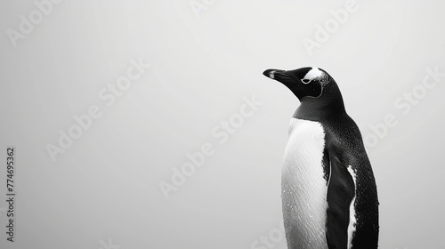 black and white penguin World penguin day April 25, Penguin Awareness Day Good for banner, poster, greeting card, party card, invitation, template, advertising, campaign