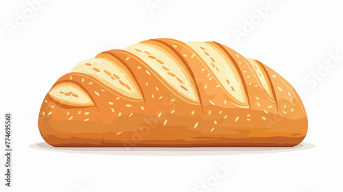 White bread whole grain long loaf bakery pastry. 
