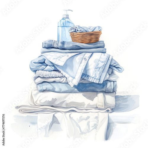 畳んだ洗濯物のイメージのイラスト