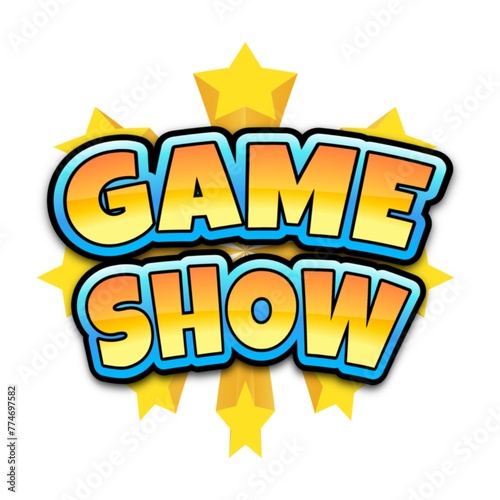 3D Game show text poster