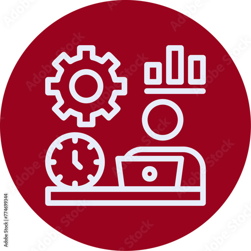Remote work efficiency Icon