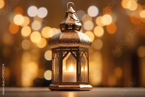 Eid mubarak and ramadan kareem greetings with islamic lantern and mosque. Eid al fitr background