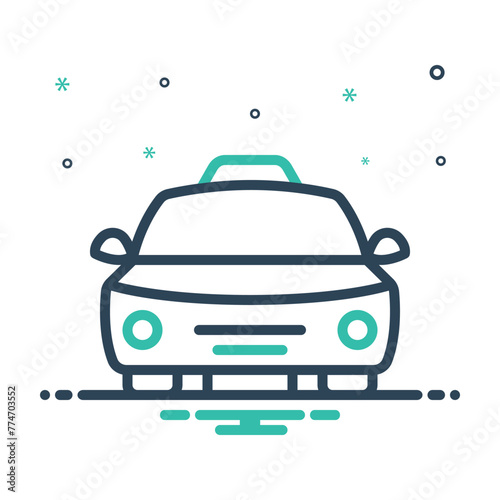 Mix icon for taxi