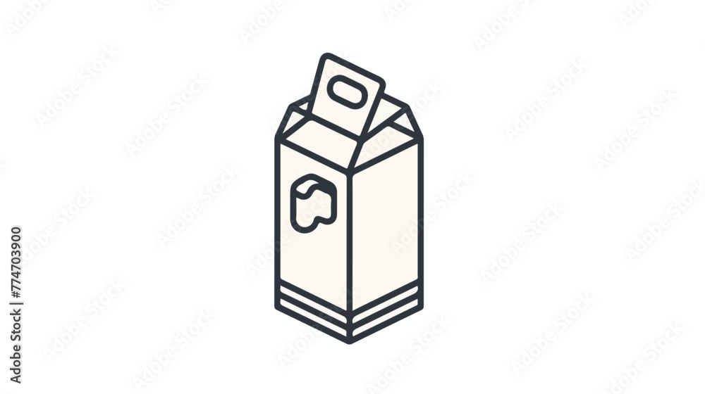 Milk carton box line icon outline vector sign linear
