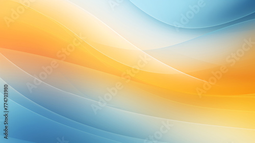 Abstract blue and yellow digital product material background, PPT scene illustration of gradient blue background