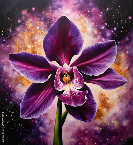 Mauve orchid with cosmic hues