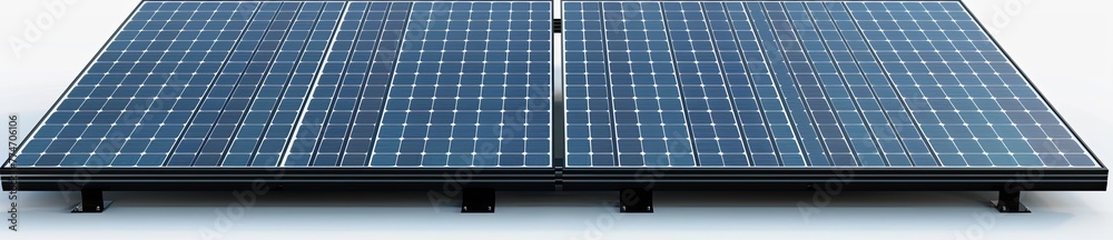 Image of solar panel isolated on white background with clipping path.