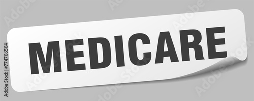 medicare sticker. medicare label