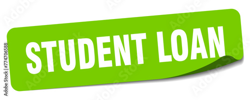 student loan sticker. student loan label