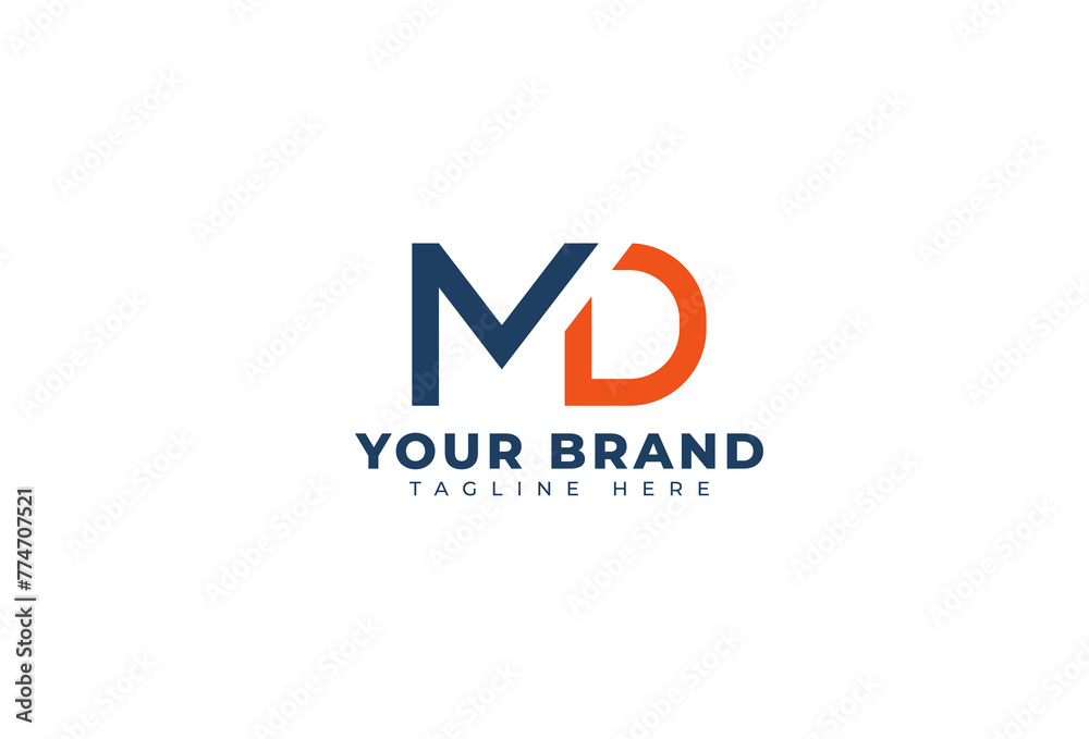 Letter m d Logo. Combined Alphabet Typography Concept for Universal ...