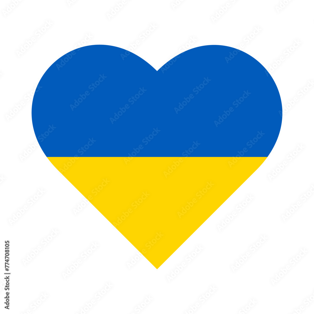 Ukraine flag in the heart, vector illustration. Ukraine flag in the heart, vector illustration.