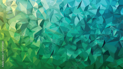 Multicolor green blue geometric rumpled triangular lo photo