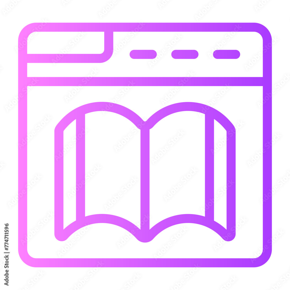 online library gradient icon