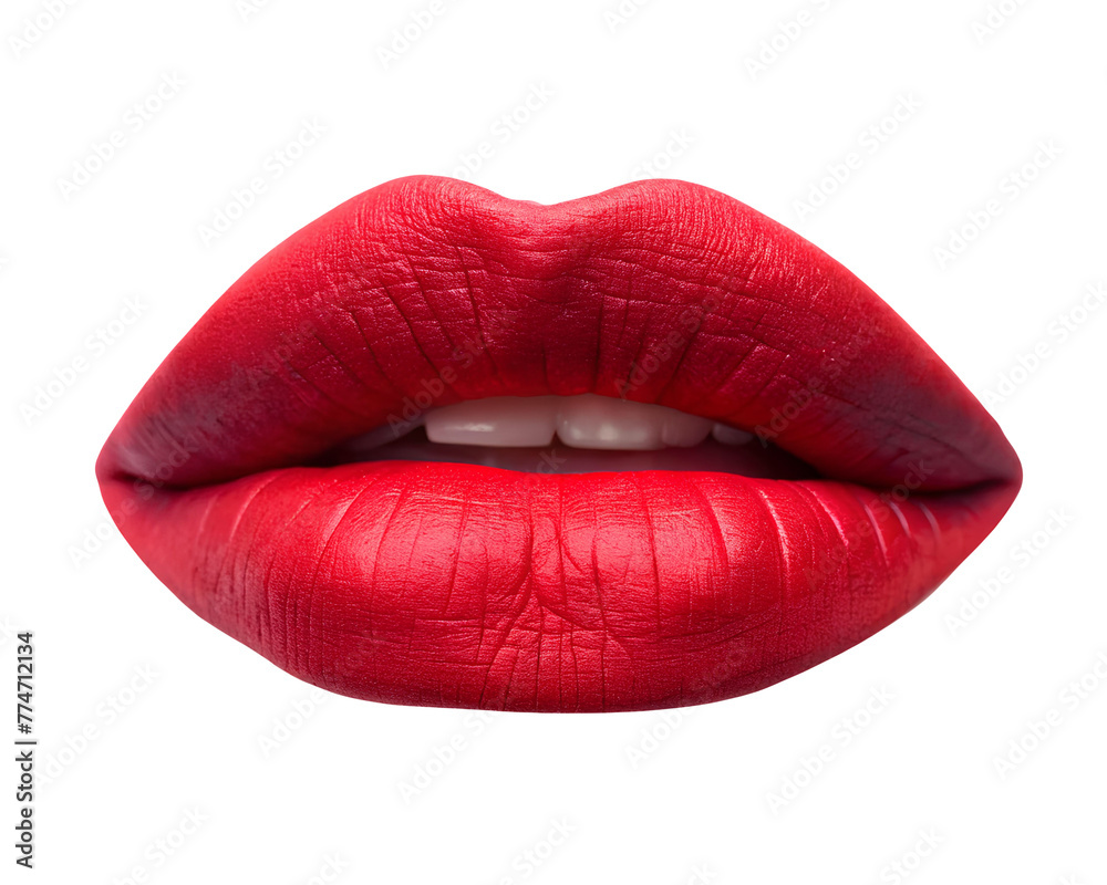 red lips isolated on transparent background red lips isolated on transparent background