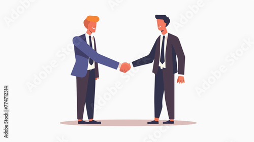 Two businessman handshake. Good deal concept of business 