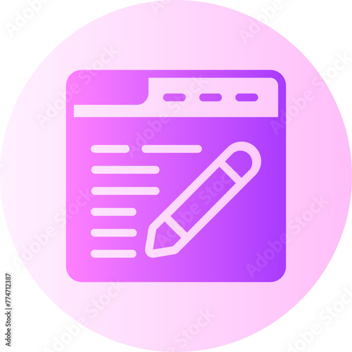 blogging gradient icon