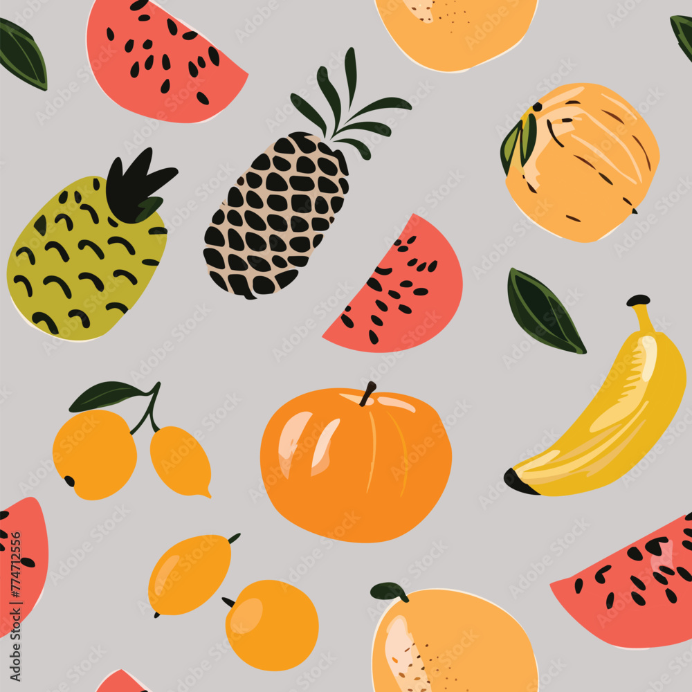 Fruitful Summer Seamless Pattern Fruitful Summer Seamless Pattern