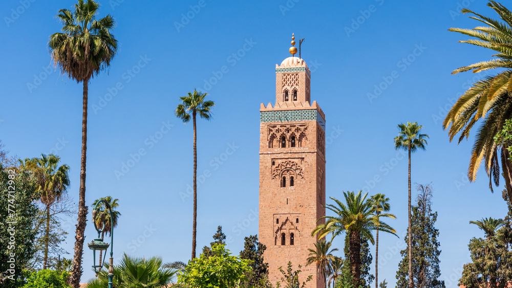 The Koutoubia Mosque minaret in Marrakech